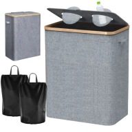 KOSZ NA BUTELKI DO RECYKLINGU 160L Z POKRYWĄ UCHWYTAMI 2 WORKI SKŁADANY