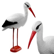 FIGURA OGRODOWA FIGURKA DEKORACJA BOCIAN STOJĄCY DO OGRODU DUŻY XXL