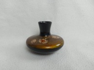 Wazon drewniany lakowany Wietnam PRL Jubiler Sopot Vintage