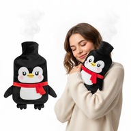 TERMOFOR NA WODE GUMOWY W POKROWCU PINGWIN OGRZEWACZ DUŻY NA ZIMĘ 2L