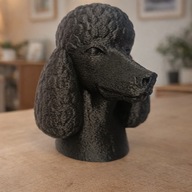 Figurka pudel pies ozdoba czarna na prezent