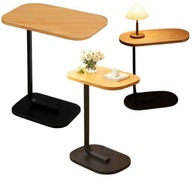 STOLIK KAWOWY MAŁY BOCZNY W KSZTAŁCIE LITERY C NOWOCZESNY DO SALONU OGRODU