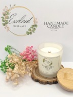 Świeca zapachowa sojowa, 300 ml, Lawendowe Pole, satynowe szkło