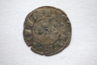 Hugo X 1185-1249 AD srebrny denar Francja