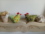 ZABAWNE KURY KURKI Z MATERIAŁU- komplet 2 sztuki