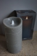 SIRIUS ŚWIECA LED DEKORACYJNA woskowa timer danish design NOWA szara 20cm.