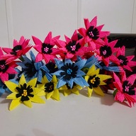 Lotos kwiaty z krepiny na palmę wielkanocną 10 szt.