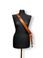 Pasek do aparatu skóra naturalna beżowy