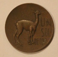 PERU 1 UN SOL DE ORO 1968 rok