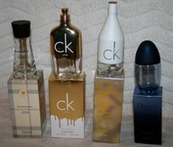 FLAKONY BUTELKI PO ORYGINALNYCH PERFUMACH PUSTE ZESTAW 4 SZTUK