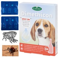 KROPLE na PCHŁY i KLESZCZE dla PSA Canac x 6 dawek