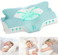 PODUSZKA ORTOPEDYCZNA DO SPANIA PIANKA Z PAMIĘCIĄ KSZTAŁTU ERGONOMICZNA