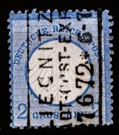 Nominał 2 Groschen znaczek z dużą tarczą (Großer Brustschild). Michel 20