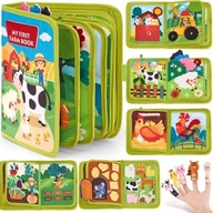 Tablica Manipulacyjna Sensoryczna Montessori Książeczka Zabawka Edukacyjna