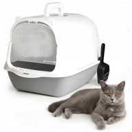 KUWETA DLA KOTA ZAMKNIĘTA DUŻA NA ŻWIREK Z ŁOPATKĄ FILTR KRYTA TOALETA