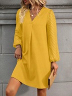 Sukienka żółta z pięknymi rękawami SHEIN, nowa 44/46