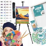 DUŻY ZESTAW MALARSKI ARTYSTYCZNY DO MALOWANIA XL PLASTYCZNY NA PREZENT