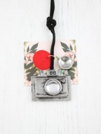 wisiorek aparat fotograficzny foto vintage camera retro hippie boho NB188