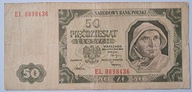 Banknot PRL 50 zł 1948 rok SERIA: EL