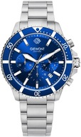 Zegarek Męski Giewont Chronograph Sapphire Srebrno Niebieski GW3970-B3
