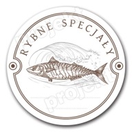 Naklejki na słoiki przetwory 24sz 5x5cm ryba