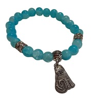 Bransoletka na gumce handmade kotek 15 cm rękodzieło