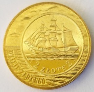 2005 2 zł DZIEJE ZŁOTEGO - ŻAGIEL z WORECZKA MENNICZEGO NBP !