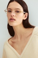 H & M okulary z filtrem niebieskiego światła geometryczne owalne boho y2k