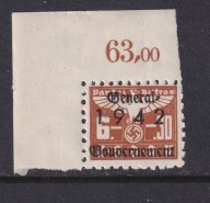 GG, 1942 ,znaczek opłat członkowskich, wysoki nominał revenue , znaczek **