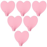 HACZYK SAMOPRZYLEPNY WIESZAK HAK UCHWYT WIESZACZEK MOCNY SERCE RÓŻOWY 6 SZT