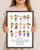 Personalizowany plakat Zakończenie szkoły przedszkola z imionami A3 A4 PDF