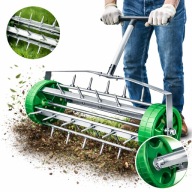 WERTYKULATOR AERATOR RĘCZNY DO TRAWNIKA 42CM 27 KOLCÓW TRZONEK 120CM