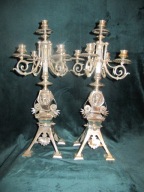 1770 g--DOBRA CENA-[@bg] Empirowa Para Kandelabrów Lut 13 XIXw