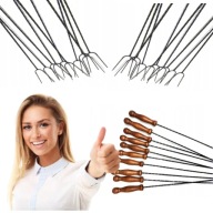 KIJKI na OGNISKO OGNISKOWE WIDEŁKI WIDELCE KIJE GRILL 125CM 10 SZTUK