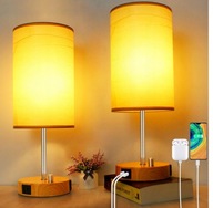 Zestaw dwóch lamp nocnych zładowarką Wondlumi B102