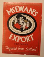 ETYKIETA - MCEWAN'S EXPORT - INDIA PALE ALE - Imported from Scotland