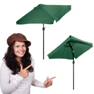 PARASOL OGRODOWY DUŻY PROSTOKĄTNY SKOŚNY ŁAMANY Z KORBĄ TARASOWY BALKONOWY