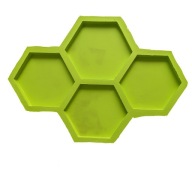 Forma poliuretanowa elastyczna płytka sześciokątna gipsu heksagonalna D135