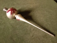 Stary szklany szpic / czubek na choinkę z czasów PRL-u 28 cm.