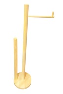 Drewniany stojak na papier toaletowy – naturalny styl do łazienki