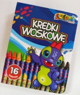 Kredki woskowe Penmate KOLORI DINO 16 kolorów ETUI