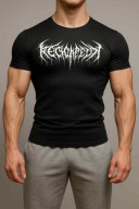 Czarna koszulka kompresyjna męska treningowa siłownia S slim fit sportowa