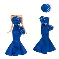 Ubranka dla lalki - Wieczorowa sukienka, kapelusz i buty !!!