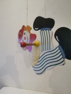 DREWNIANT KLAUN DO POWIESZENIA NA LAMPIE RUSZAJĄCY SIĘ