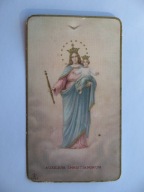 MATKA BOŻA WSPOMOŻENIE WIERNYCH przedwojenny ŚW. OBRAZEK