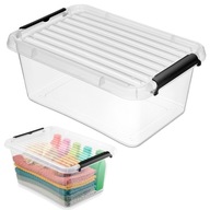 Pojemnik plastikowy 4,5l z pokrywą zamykany do przechowywania box organizer
