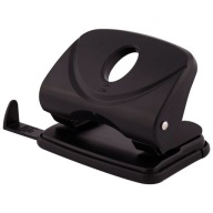 Dziurkacz biurowy szkolny do 20 kartek, czarny, plastikowy