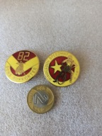 2 odznaki angielskie klubu Wimbledon 1979 i 1982.