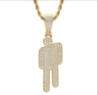 Naszyjnik wisiorek chain Billie Eilish bad guy złoty prezent streetwear