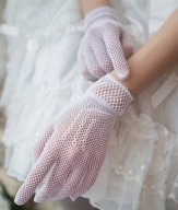 RĘKAWICZKI do KOMUNII z siateczki eleganckie